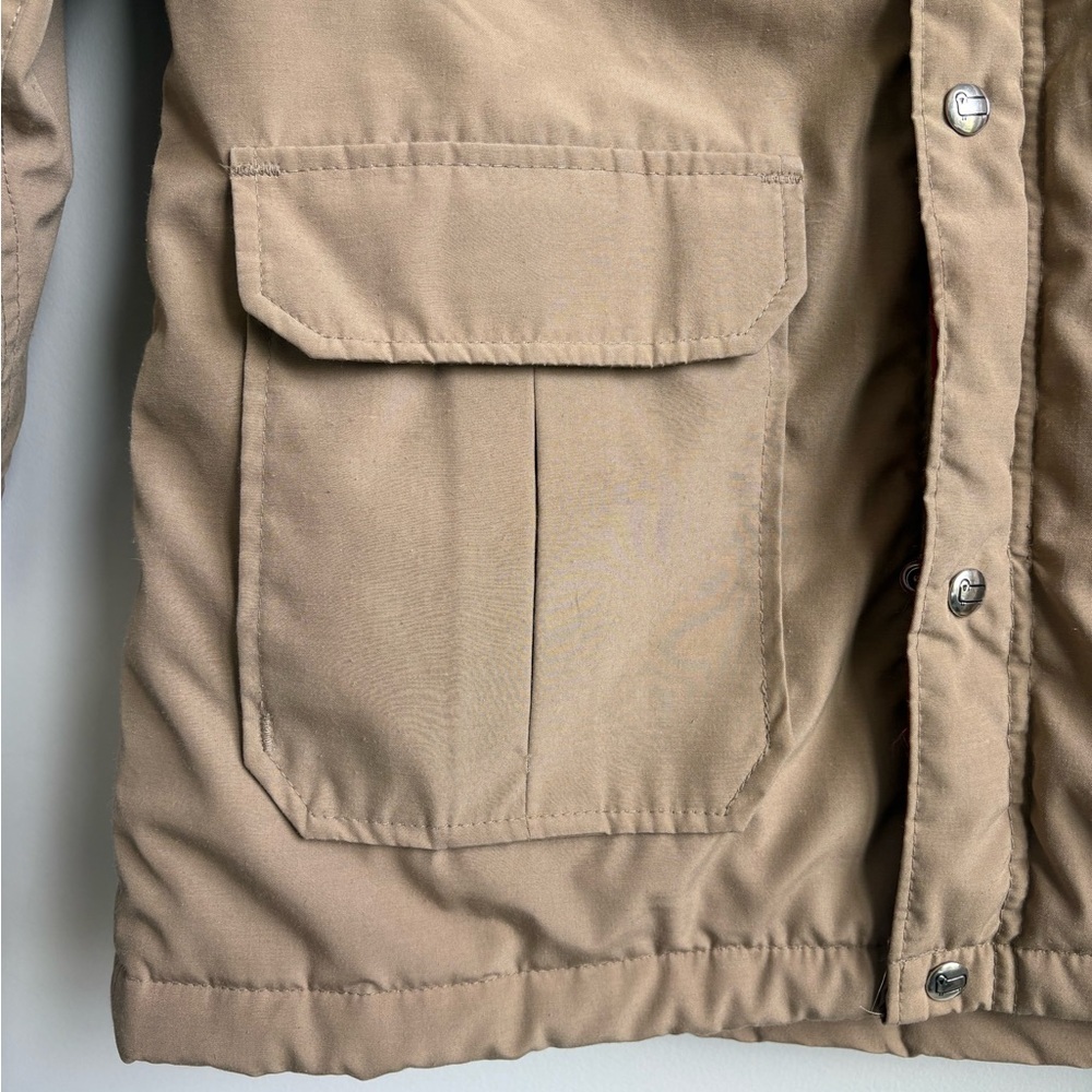 Woolrich Woman Vintage Utility Jacket M Beige Tan Made in USA - Picture 5 of 8